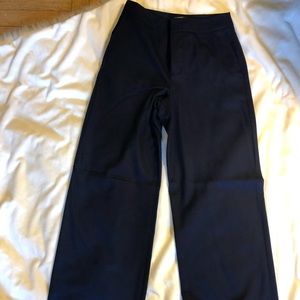 Club Monaco Wide Leg Wool Pants - navy size 0